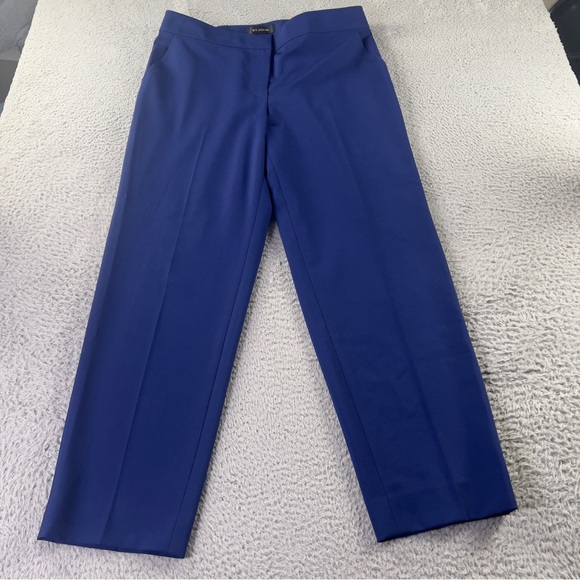 St. John Pants - St John Pants Womens 10 Blue Straight Leg Lightweight Preppy Casual Pockets